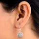 Round 92.5 Sterling Silver Filigree Earrings For Women