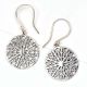 Round 92.5 Sterling Silver Floral Filigree Earrings For Women