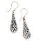 Long Tear Drop Celtic Knot 92.5 S Silver Drop Earrings