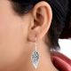 Long Autumn Leaf 92.5 Sterling Silver Earrings