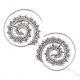 Open CircleÂ  92.5 Silver Sterling EarringsÂ  with Leaf pattern