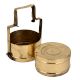 Golden Framed Brass Tiffin Box With Two Storage Box