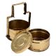 Golden Framed Brass Tiffin Box With Two Storage Box