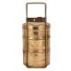 Three Tier Brass Tiffin Box With Long Metal Frame