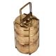 Three Tier Brass Tiffin Box With Long Metal Frame