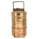Golden Brass Three Tier Tiffin Box For Home Decoration With Lock