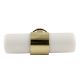 White Resin And Brass Tube Cabinet Knob