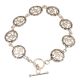 Om Coin Charm 92.5 Sterling Silver Bracelet For women