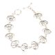 Round Om Charms 92.5 Sterling Silver Bracelet For good Luck