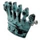 Antique Sea Green Crown Iron Cabinet Knob
