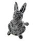 Antique White Rabbit Iron Dresser Knob