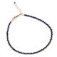 Navy Blue Lapiz Lazuli Beaded Bracelet With Extension Chain