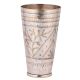 Brass Lassi Glass Cup Layers Of Dotted Border and Leaves Geometric Design