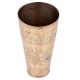 Mixed Flowers Engraved brass lassi Glass Cup