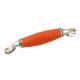 Orange Small Ceramic Silver Door Handles