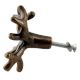 Antique Deer Horn Iron Dresser Knobs