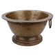 Round Brass Flower Pot With A Single Ring