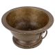 Round Brass Flower Pot With A Single Ring