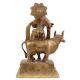 Brass Standing Krishna Statue With His Cow And Flute