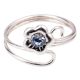 92.5 Sterling Silver Toe Ring With Flower Design For Women And Girls (Pair)