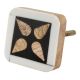 Black And White Flower Wood Drawer Knobs 