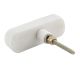 T Bar White Stone Gold Line Cabinet Knobs