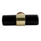 Black Resin And Brass Tube Drawer Knob