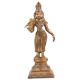 Brass Parvati Statue Standing With Parrot