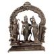 Brass Ram Darbar Statue With  Hanumanji And Prabhavali