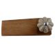 Cream Crackle Ceramic Melon Wooden Door Stopper