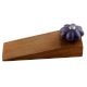 Dark Purple Crackle Ceramic Wooden Door Stopper