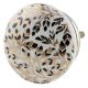 Golden And Black Leaf Flat Ceramic Cabinet Knobs