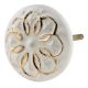 Cream Gold Floral Ceramic Dresser Knobs