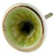 Lime Green Wheel Ceramic Cabinet Knob in Silver Fitting