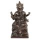 Brass Sitting Lord Ganesha Statue Idol In Dark Finish