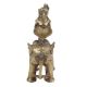 Brass Lady On Elephant Holding A Diya