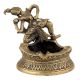 Brass Ashtray with Solider statue on Top