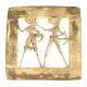 Brass Dhokra wall Art Hanging of Tribal Farmer Couple
