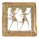Brass Dhokra Wall Art Hanging OF Tribal Lady and Farmer