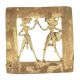 Traditional Dhokra Brass Wall Art Hanging of Dancing Couple