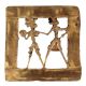 Brass Dhokra Wall Art Hanging Dancing Couple Tambourine In Hand