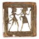 Brass Dhokra Art Hanging Farmer Tribal Couple