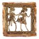 Brass Dhokra Art Wall Hanging Fisherman Couple With Fish And Weapon