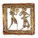 Brass Dhokra Wall Art Hanging Of Singing And Dancing Tribal Couple