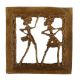 Brass Dhokra Wall Art Hanging In Square Frame For Home Decoration