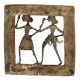 Golden Brass Dhokra Tribal Figurines Wall Hanging