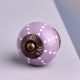 Purple Ceramic Floral Cabinet Knob