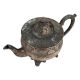 Old Brass Ornate Kettle Pot With Four Legs