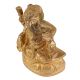 Brass Ganesha Statue Sitting With Modak In Hand