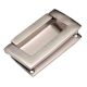 Brass Rectangular Flush Lift Handle knob In Brushed Silver Color